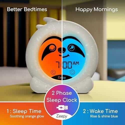 Нов Детски часовник за сън с 2 фази будилник USB лампа стая дете
