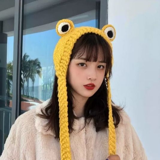 Повязка Лягушка вязаная