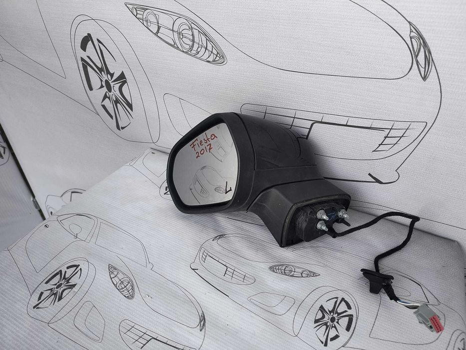 Oglindă Stânga 6 PINI Ford Fiesta 2017-2021 / Cod OEM H1BB-17E715-AD (5C2)