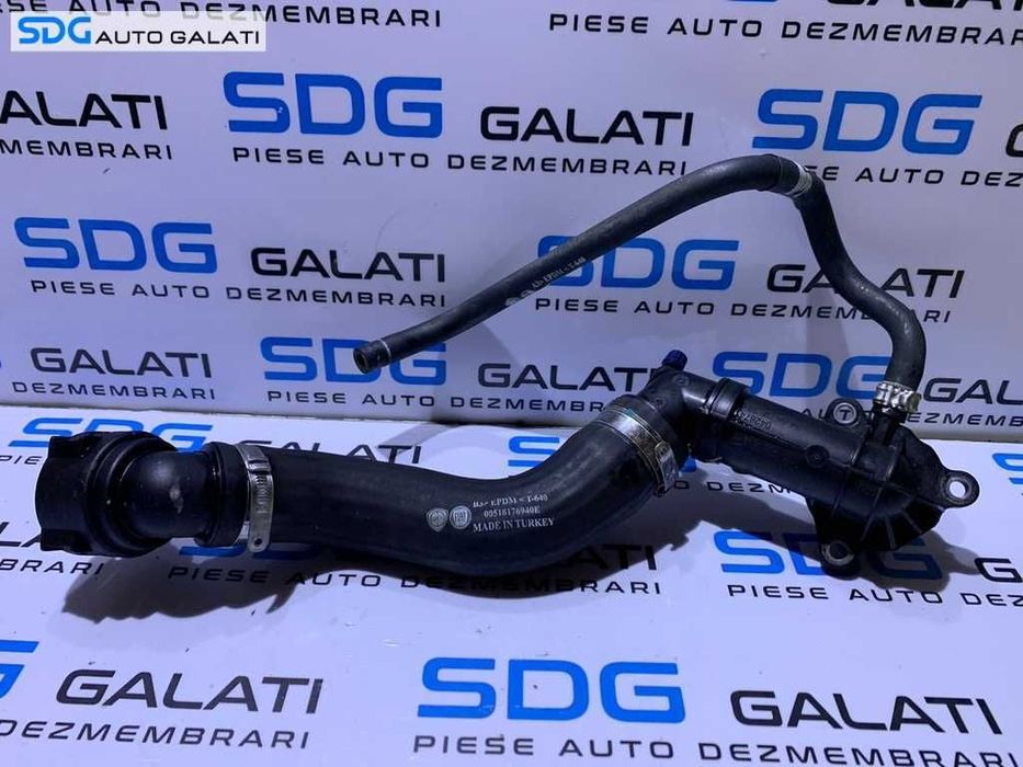 Suport Carcasa Termostat cu Furtun Furtune Apa Radiator Racitor Gaze Suport EGR Fiat Idea 1.6 JTD Multijet 2005 - 2012