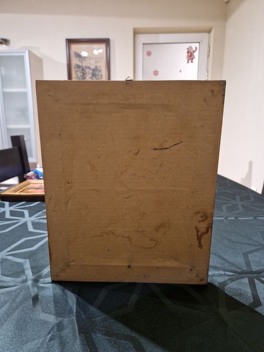 Уникална стара антикварна икона с меден обков