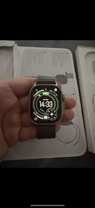 Apple Watch Ultra 3, GPS + Cellular, Корпус Natural Titanium 49mm, Natural Titanium Milanese Loop - Medium