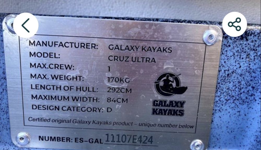 Vând caiac  de pescuit Galaxy Ultra Cruz