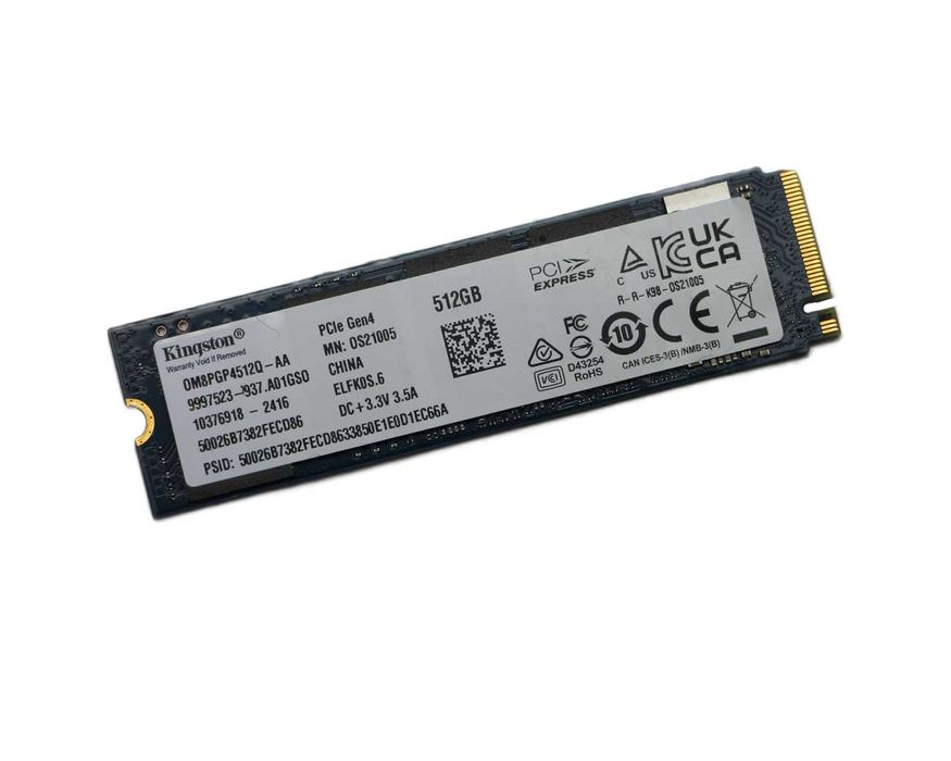 Жесткий диск SSD 512 Gb PCIe 4.0 x4 NVMe M.2 2280 Kingston