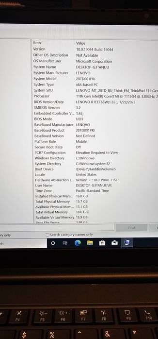 ThinkPad E15 Gen2  I3