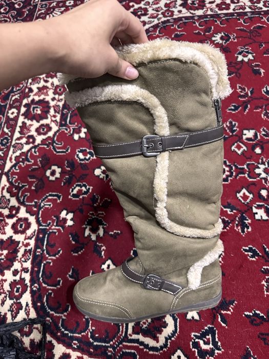 Зимние замшевые сапоги на меху (еврозима / зимние сапоги)