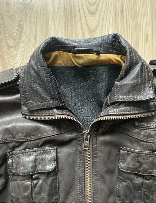 SUPERDRY RYAN Lth jacket/мъжко кожено(естествена) яке М/L