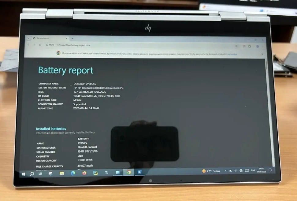 Сенсорный HP Elitebook x360 830 G8 для работы, учебы, коммандировок