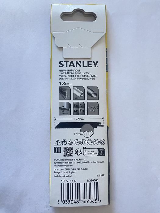 Set 2 lame pt. fierastrau sabie Stanley, metal, 152 mm