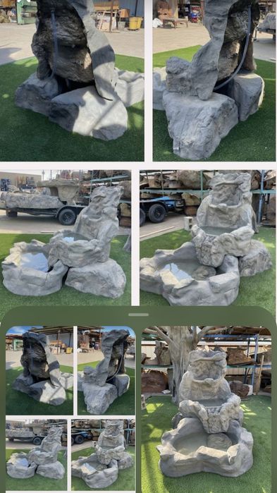 Декорация скала водопадом