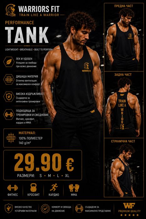 Ново спортно облекло WARRIORS FIT | Премиум качество | Фитнес