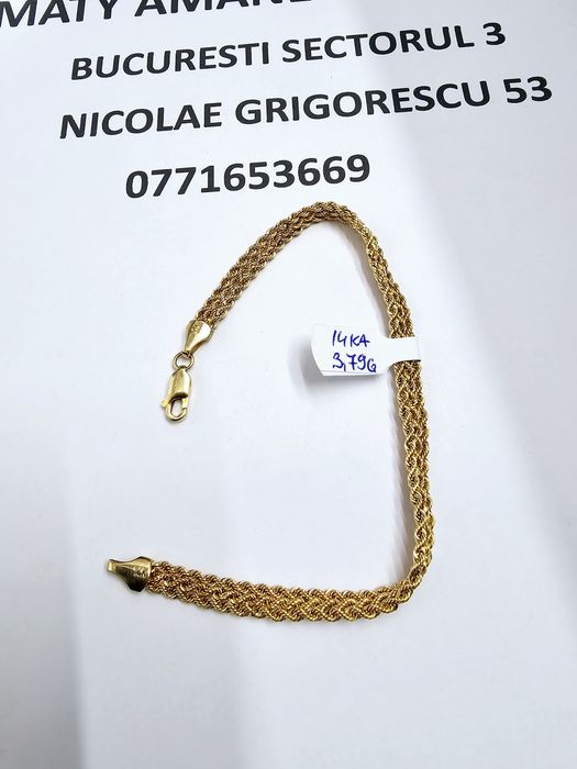 Vand bratara dama din aur 14 k 3.79 g cod 383