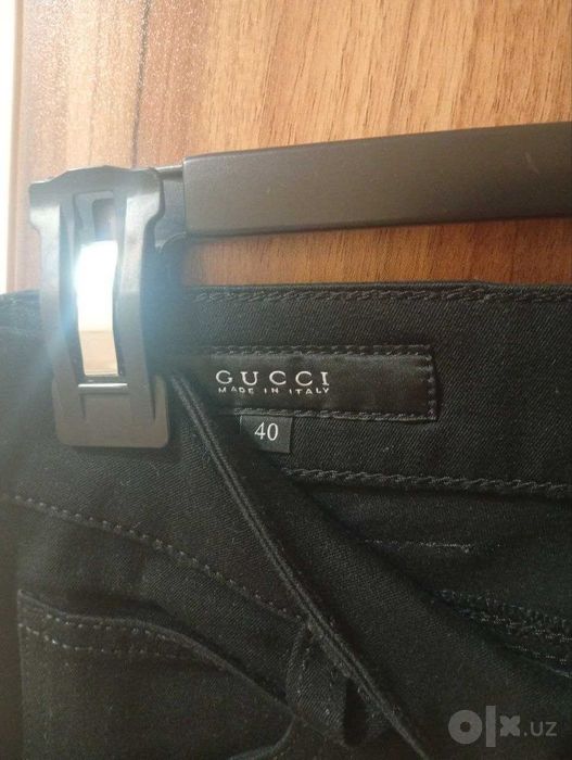 Gucci брючки черные слегка стрейтчевые