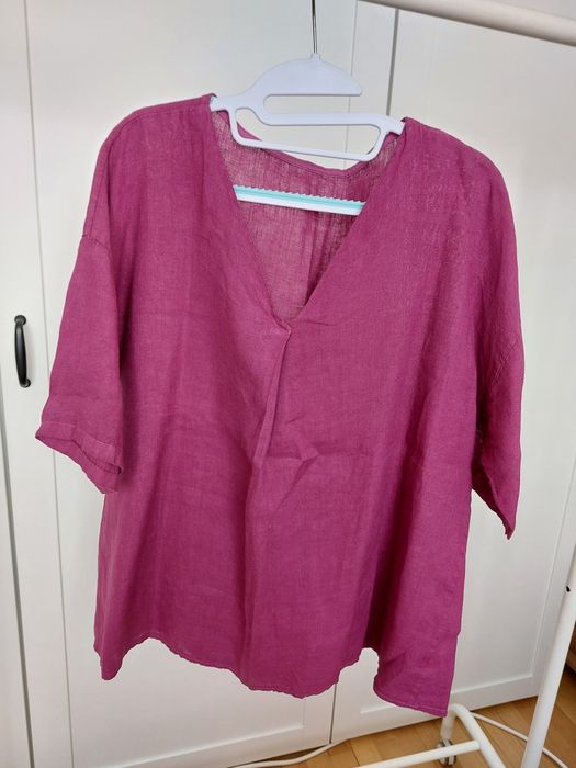 Bluza de din in culoare grena