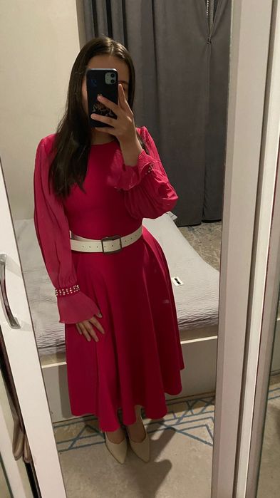 платье розовое вечерний