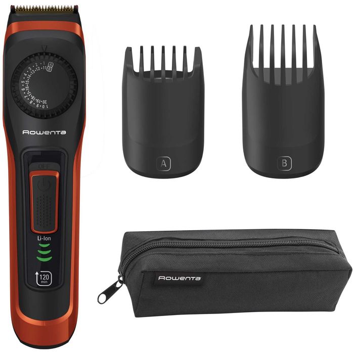 Aparat de tuns barba Rowenta Virtuo Style TN3800F4, 6500 rpm, autonomie 120 min, pieptene ajustabil, indicator LED baterie, tehnologie autoascutire