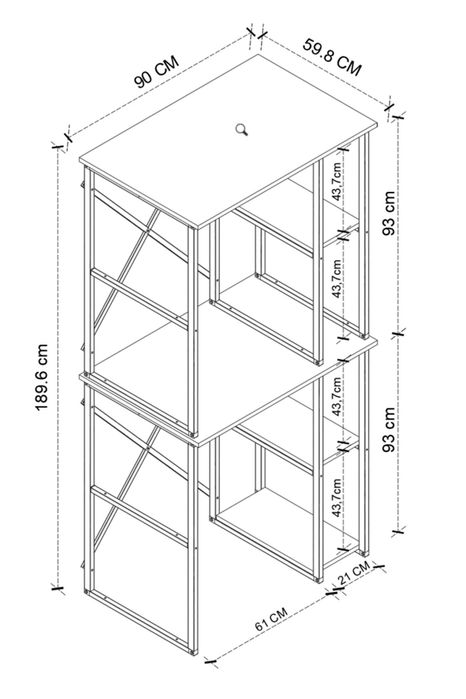 Шкаф за пералня и сушилня - метална конструкция ПРОМО!