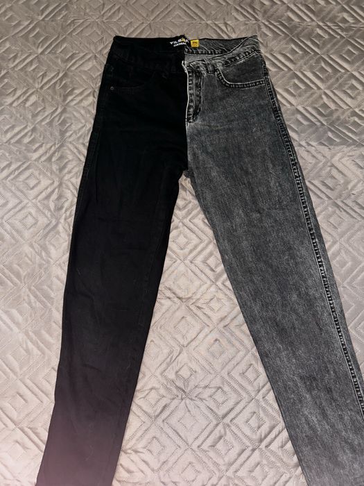 Женски дънки сиво и черно номер 26