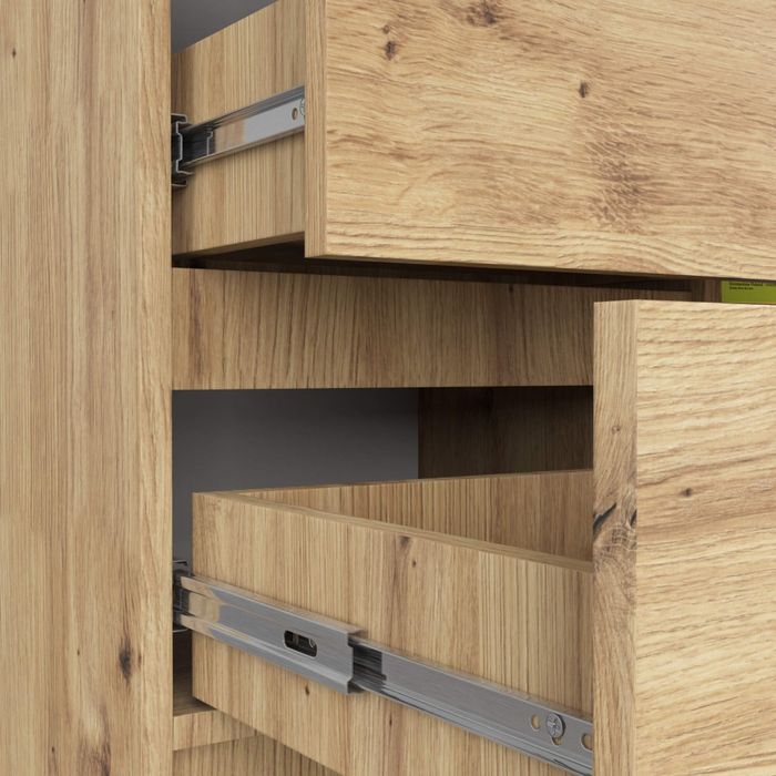 Comodă AKORD  JERRY 80cm, 3 sertare, 1 usa, 2 rafturi, 80x35x77cm