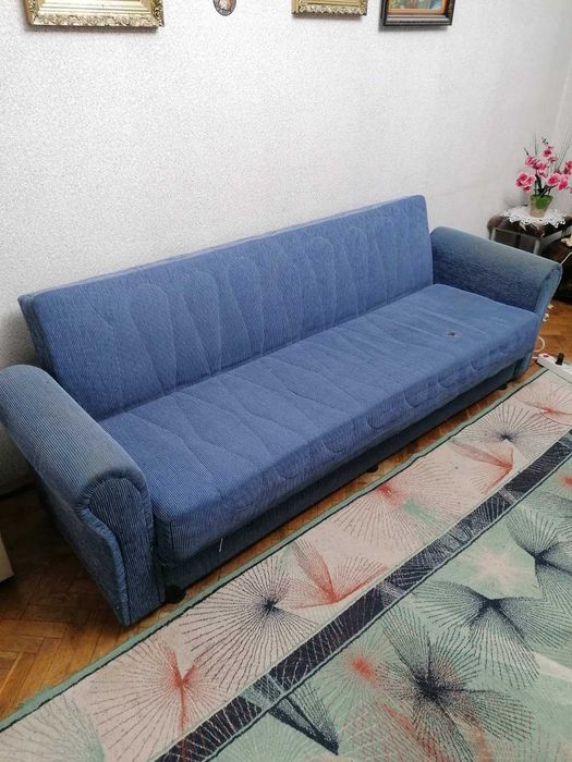 Диван клик-клак син