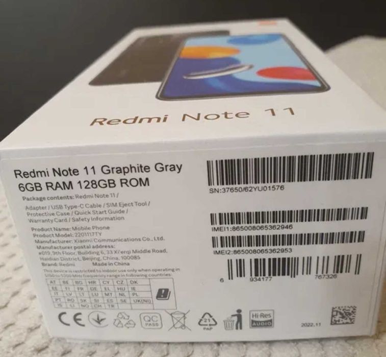 Redmi Note 11, 2201117TY, цвят графит