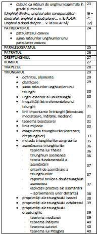 Geometrie - teoria din clasele 5 - 8 (pentru evaluare națională)