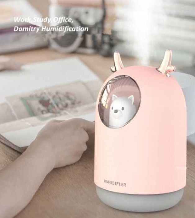 Ултразвуков Арома Дифузер Cute bear, Овлажнител на въздуха, 300ml