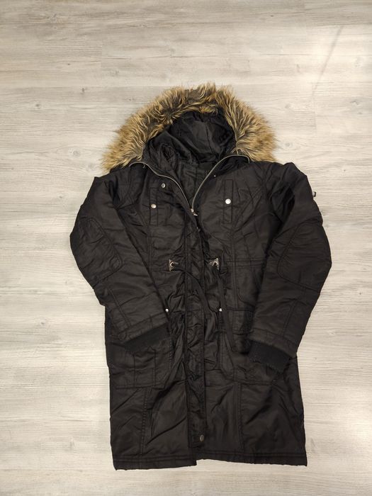 Geaca de iarna cu gluga dama size XL (black)