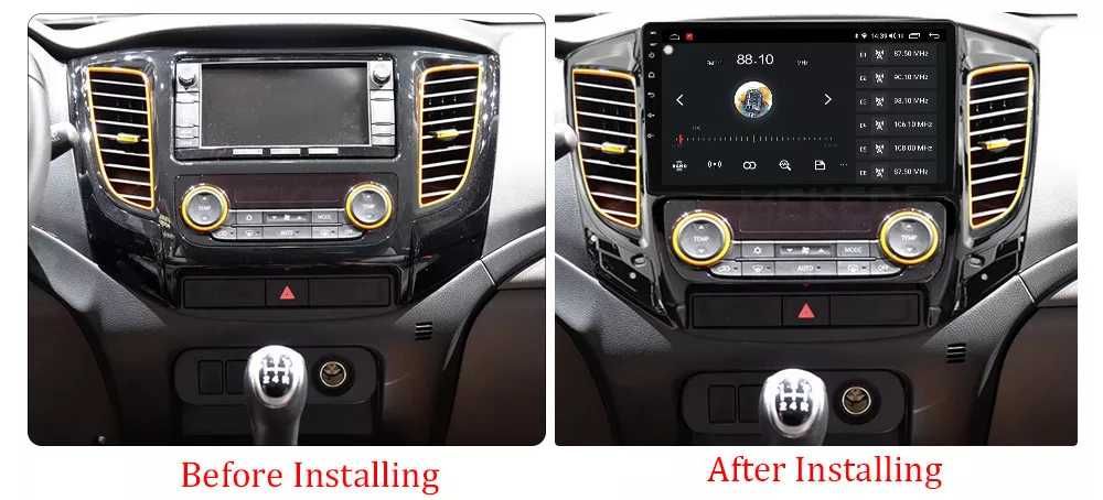 Navigatie Android 14 Mitsubishi L200 Triton 2015 1/8 Gb CarPlay CAMERA