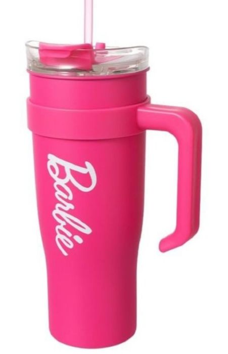 Термокружка розовая, Barbie