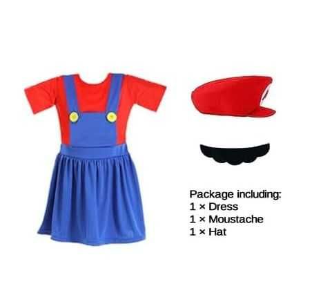 Дамски костюм Super Mario, дамски карнавален костюм