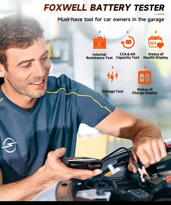 Tester de baterii auto FOXWELL BT100 Pro 12V pentru analizor digital