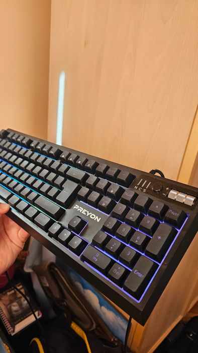 Клавиатура PREYON Long Claw Alpha PLCA104B, USB, RGB, черна