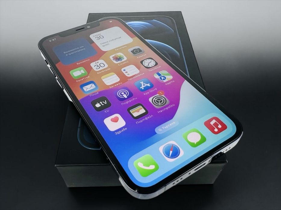 Apple iPhone 12 Pro 128GB Pacific Blue Перфектен! Гаранция!