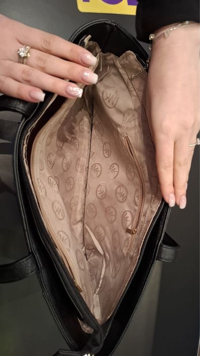 Geantă damă neagră Shopper