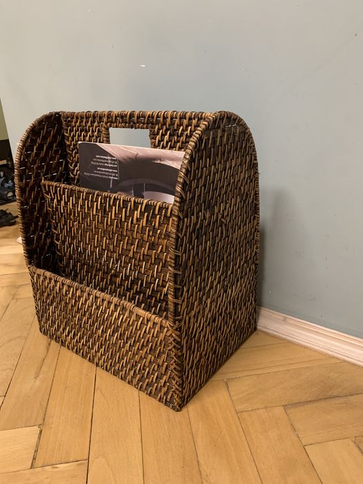 Винтидж ратанова поставка за списания / 80-те