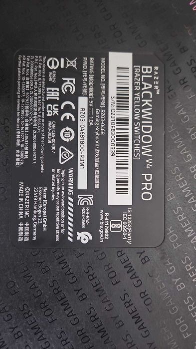 Tastatura Razer BlackWidow V4 Pro Yellow Switches