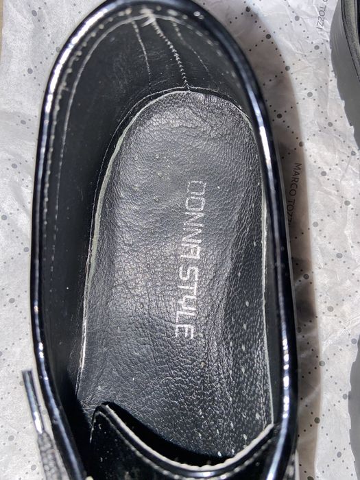 Лаковые оксфорды, 38 размер, маломерят