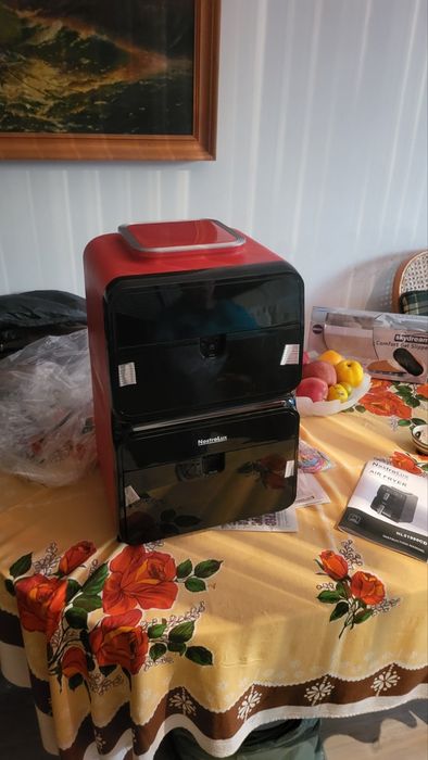 Фритюрник с горещ въздух и 2 отделения за готвене