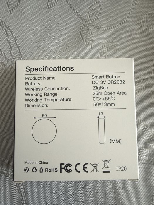 Смарт Бутон Zigbee