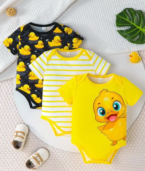 Комплект бебешки бодита пате 3-6 месеца