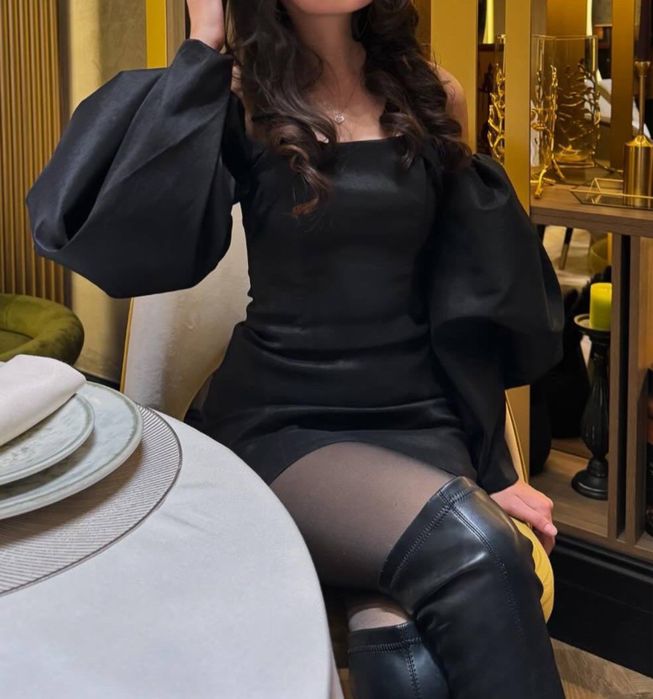 Вечернее платье плотный шёлк