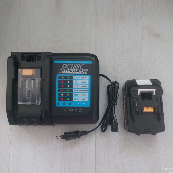 НОВ Комплект за Makita: Бързо Зарядно 4A + Мощна Батерия 5.5Ah (18V LXT)
