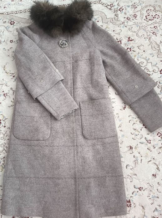 Пальто кашемир размер 36 б/у