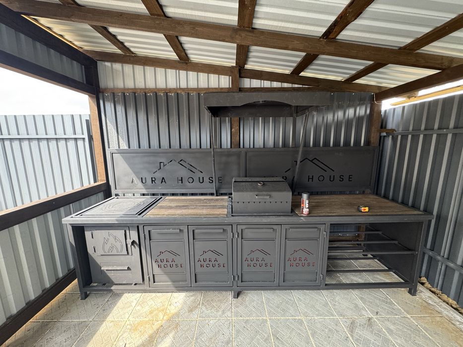 Мангальная зона из металла