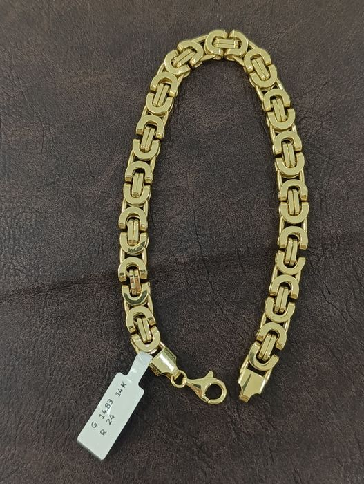 Тилла браслет,Туркия, золотая браслет  проба 585, вес 14,83.  размер 2