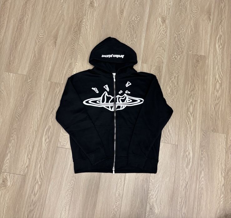 Broken planet zip hoodie