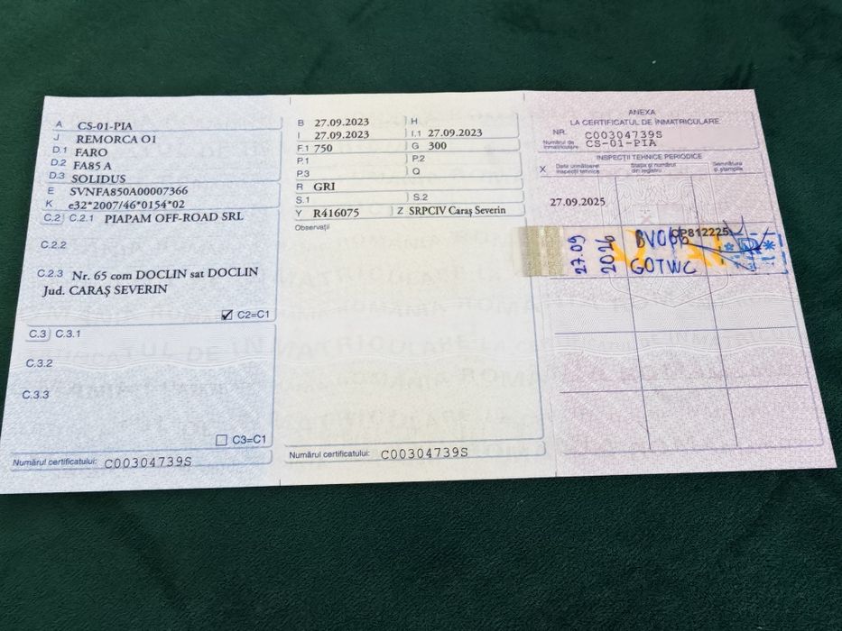 Remorca Faro 750 kg cu 2 axe se conduce cu B că și noua