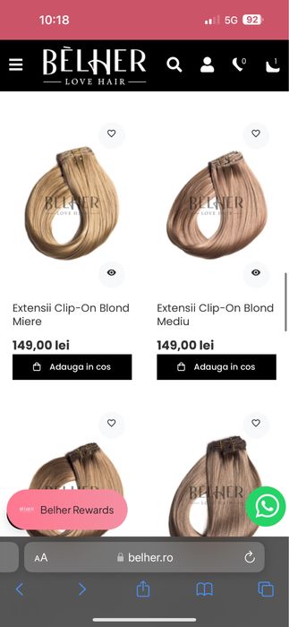 Extensii par blond belher