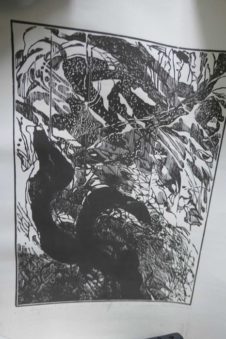 Suzana Fântânaru - DRAGONUL - Exemplar Artist - Gravura 1989 - 60/40cm